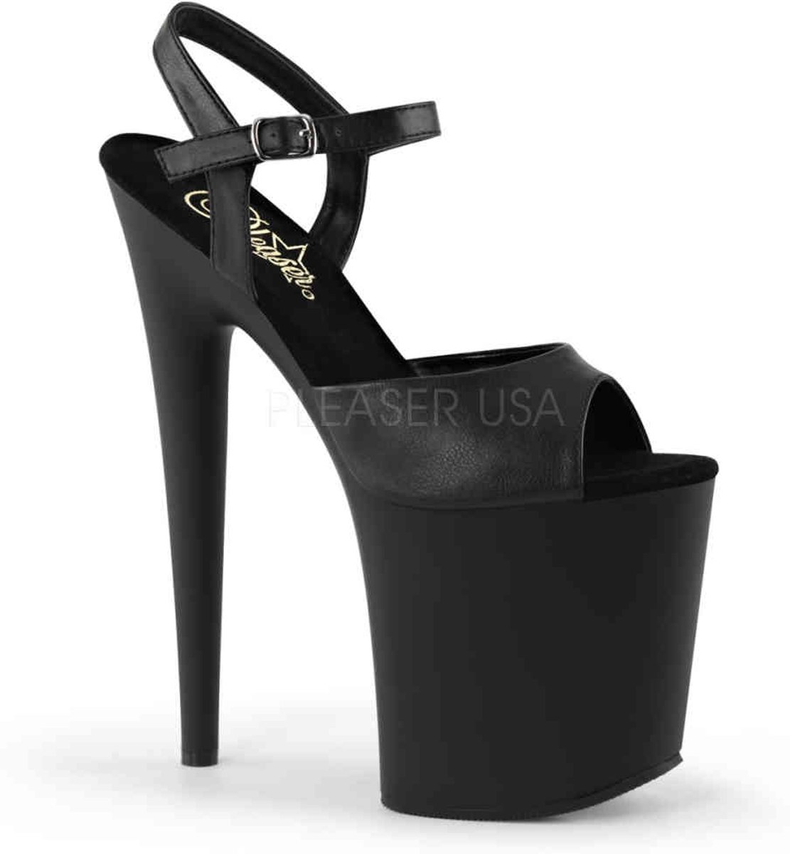 EU 38 = US 8 | FLAMINGO-809 | 8 Heel Ankle Strap Platform Sandal